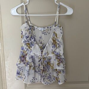 Love Floral Camisole - White and Purple